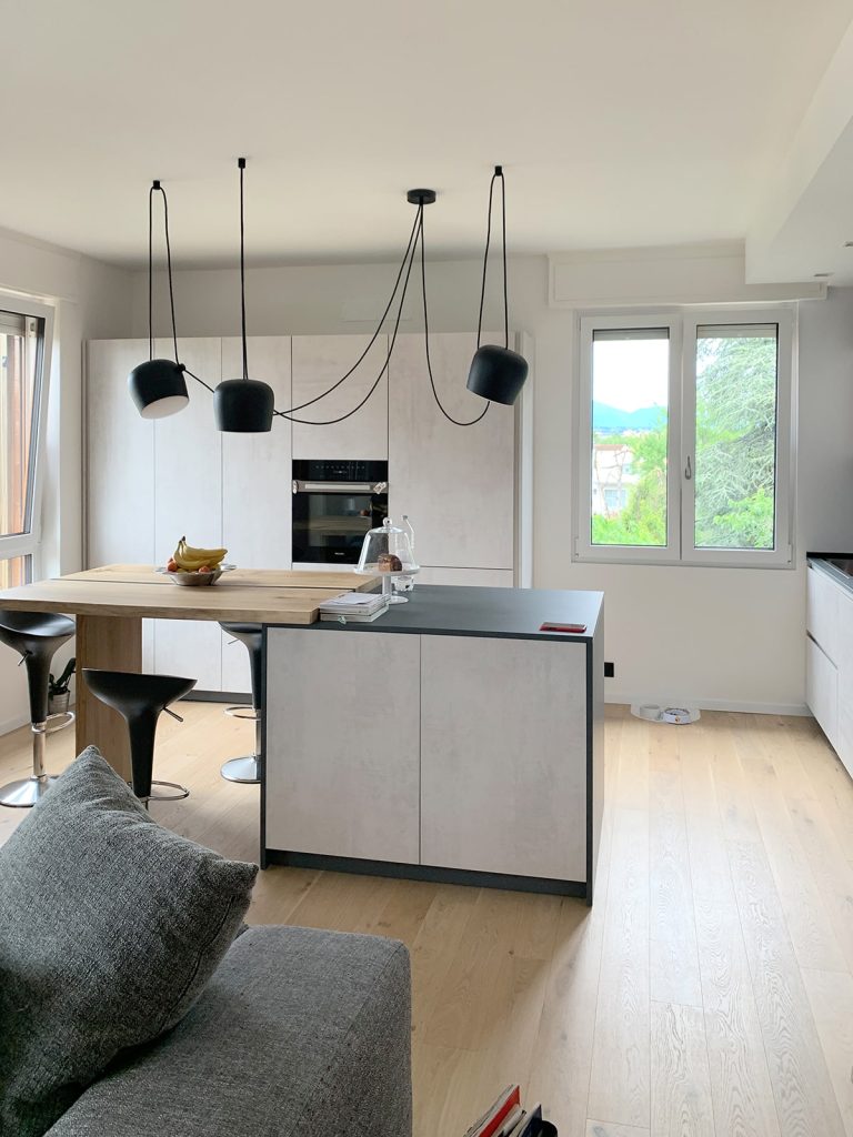 Appartamento viale Venezia (UD) - Ex camera matrimoniale trasformata in cucina dopo la ristrutturazione