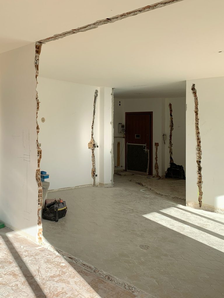 Appartamento viale Venezia (UD) - Soggiorno prima della ristrutturazione